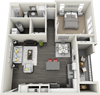 One Bedroom, One Bathroom Apartment at Rivulet Apartments
